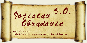 Vojislav Obradović vizit kartica